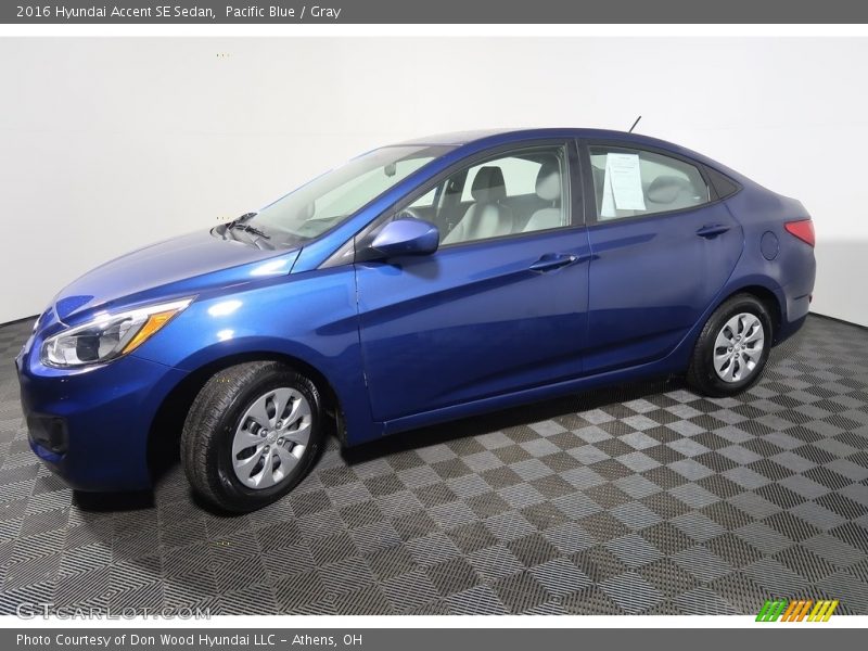 Pacific Blue / Gray 2016 Hyundai Accent SE Sedan