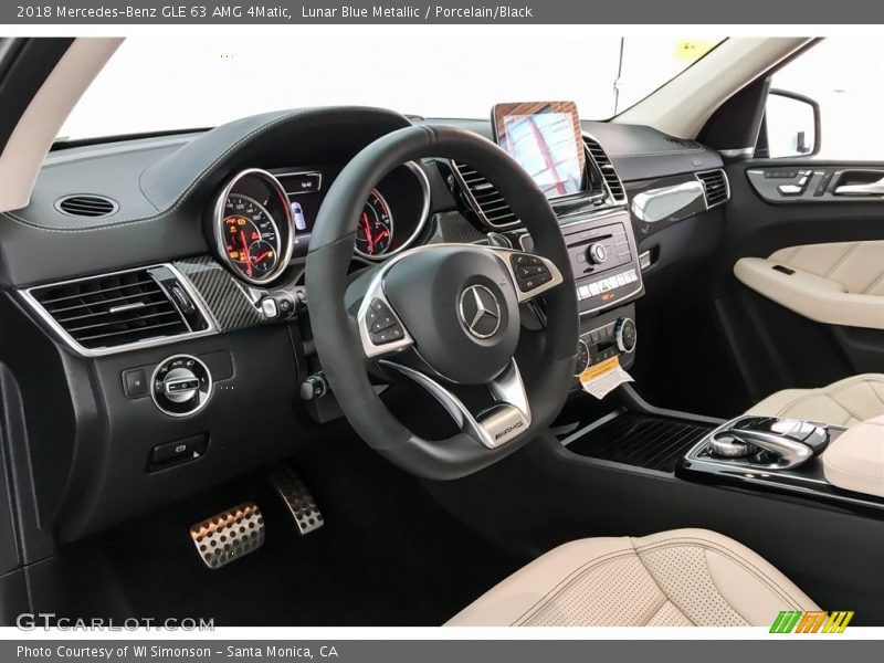 Lunar Blue Metallic / Porcelain/Black 2018 Mercedes-Benz GLE 63 AMG 4Matic