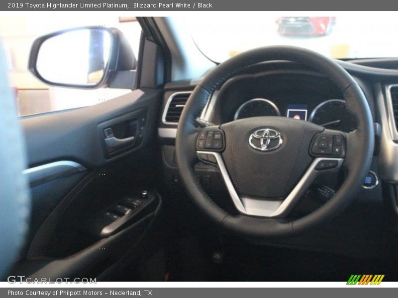 Blizzard Pearl White / Black 2019 Toyota Highlander Limited Platinum