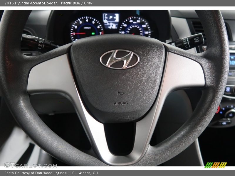 Pacific Blue / Gray 2016 Hyundai Accent SE Sedan