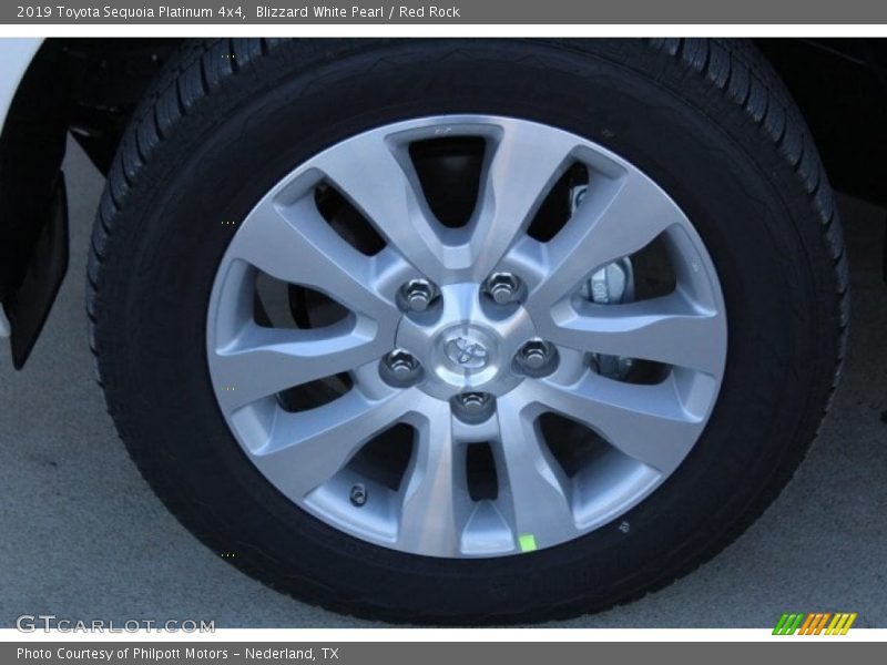 Blizzard White Pearl / Red Rock 2019 Toyota Sequoia Platinum 4x4