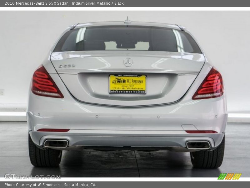 Iridium Silver Metallic / Black 2016 Mercedes-Benz S 550 Sedan