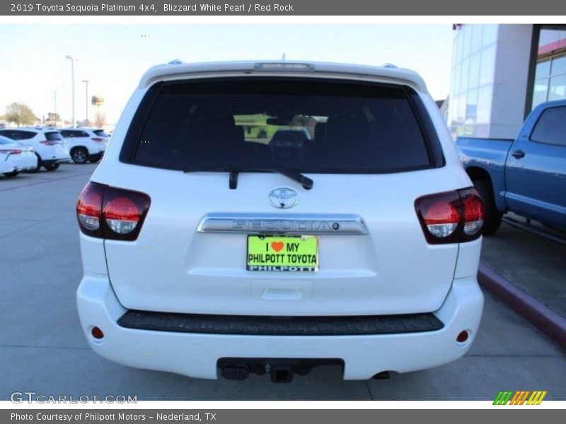 Blizzard White Pearl / Red Rock 2019 Toyota Sequoia Platinum 4x4