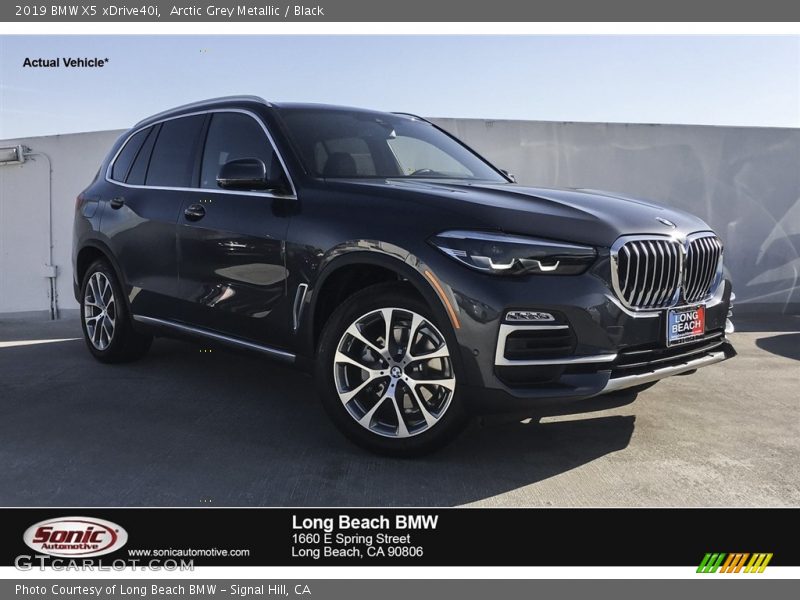 Arctic Grey Metallic / Black 2019 BMW X5 xDrive40i