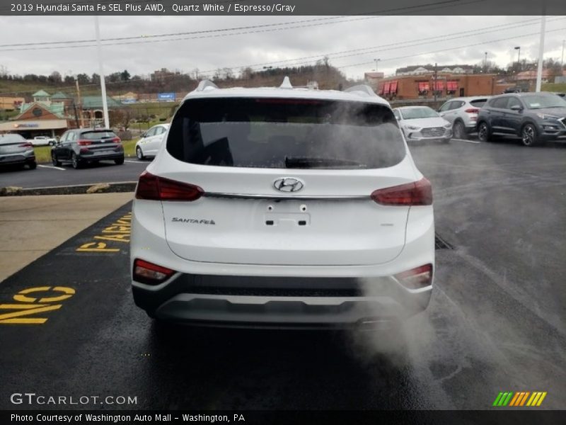 Quartz White / Espresso/Gray 2019 Hyundai Santa Fe SEL Plus AWD