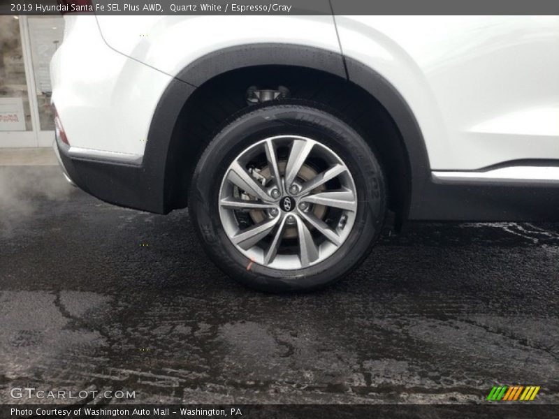 Quartz White / Espresso/Gray 2019 Hyundai Santa Fe SEL Plus AWD