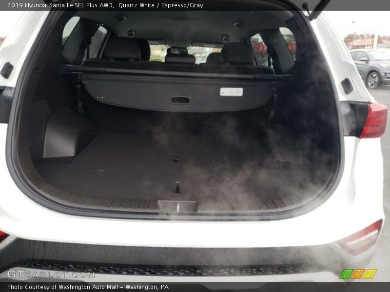 Quartz White / Espresso/Gray 2019 Hyundai Santa Fe SEL Plus AWD