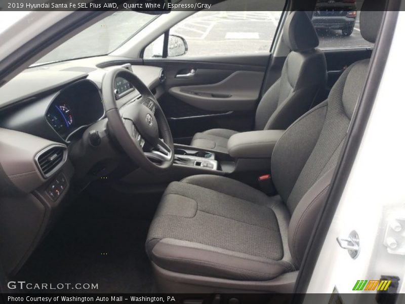 Quartz White / Espresso/Gray 2019 Hyundai Santa Fe SEL Plus AWD