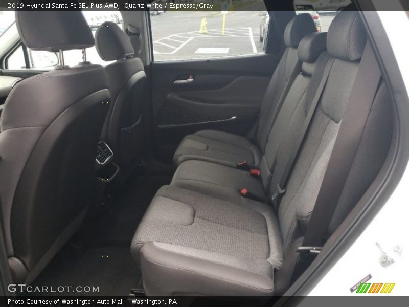 Quartz White / Espresso/Gray 2019 Hyundai Santa Fe SEL Plus AWD