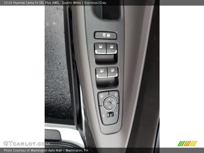 Quartz White / Espresso/Gray 2019 Hyundai Santa Fe SEL Plus AWD