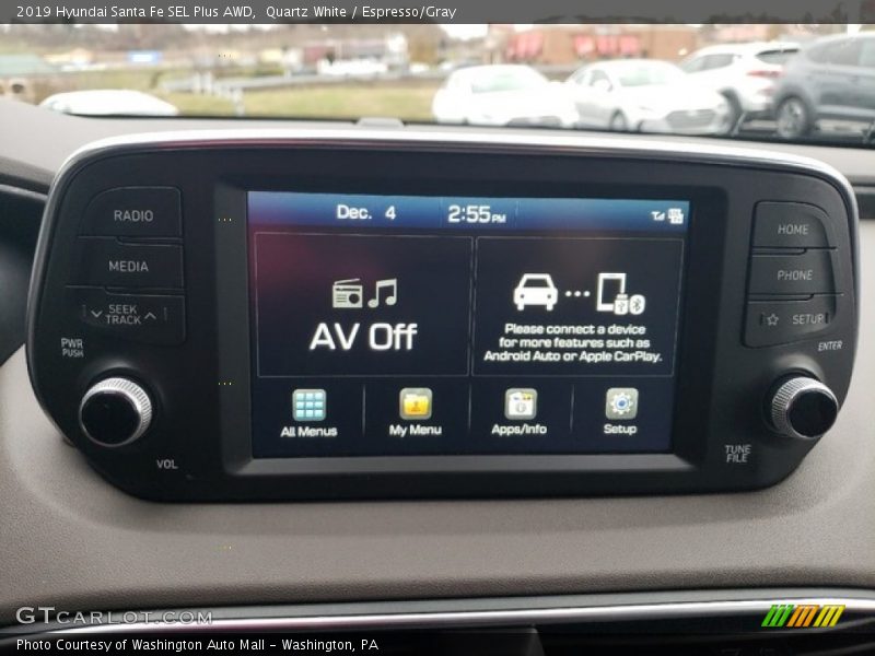 Quartz White / Espresso/Gray 2019 Hyundai Santa Fe SEL Plus AWD