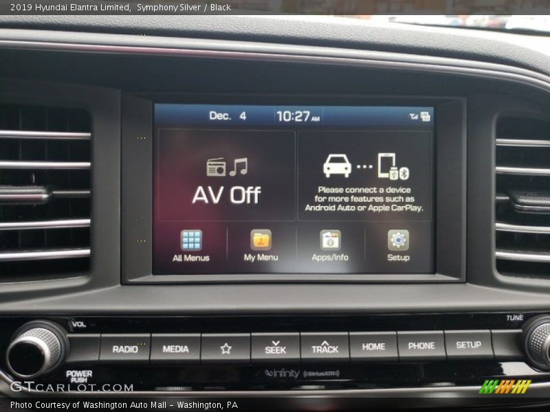 Symphony Silver / Black 2019 Hyundai Elantra Limited