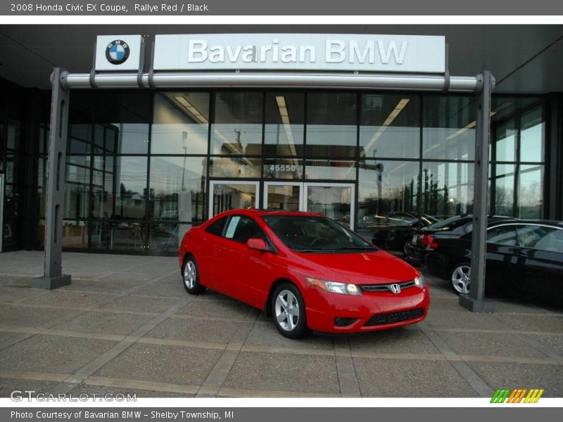Rallye Red / Black 2008 Honda Civic EX Coupe