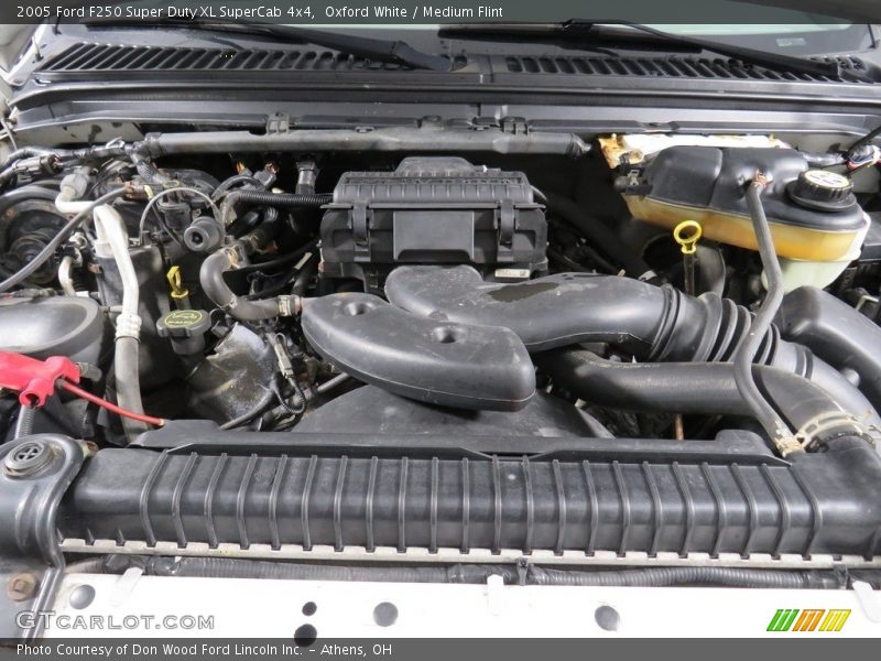 Oxford White / Medium Flint 2005 Ford F250 Super Duty XL SuperCab 4x4