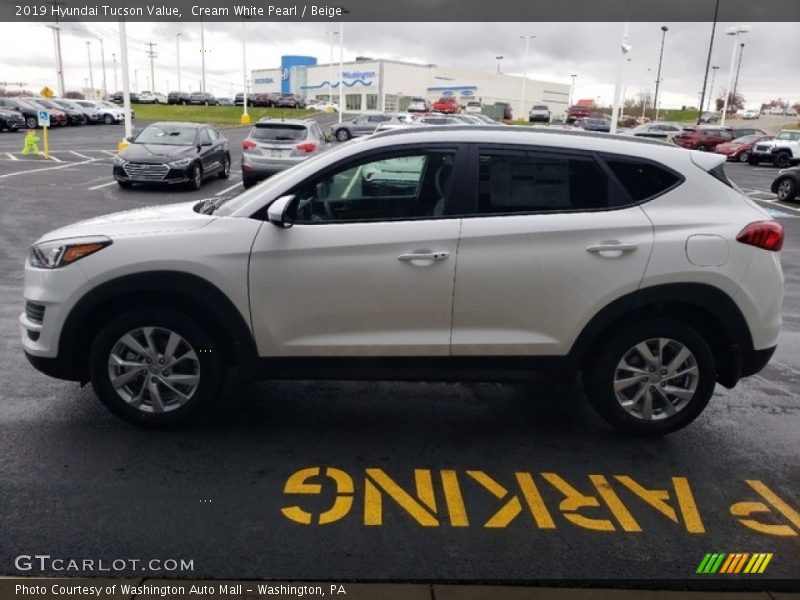 Cream White Pearl / Beige 2019 Hyundai Tucson Value