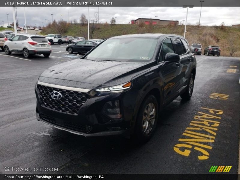 Twilight Black / Black/Beige 2019 Hyundai Santa Fe SEL AWD