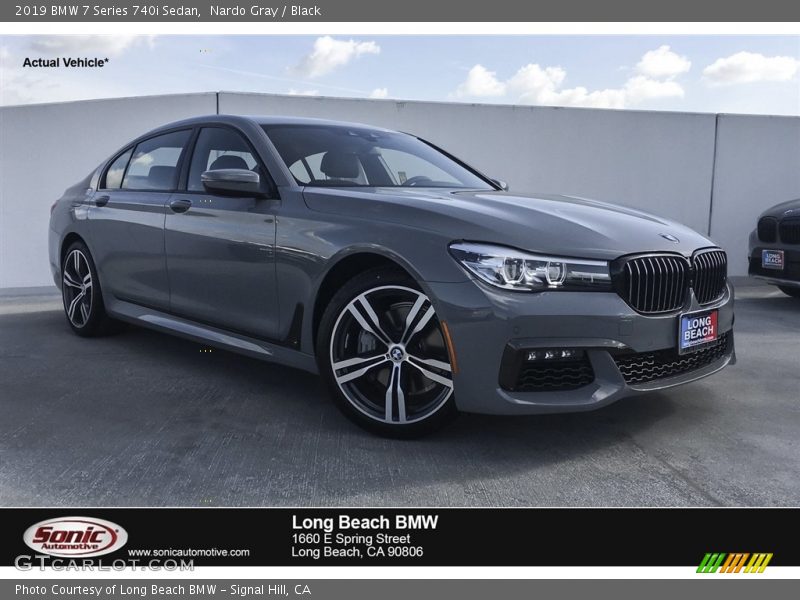 Nardo Gray / Black 2019 BMW 7 Series 740i Sedan