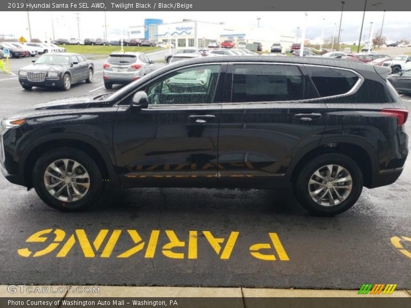 Twilight Black / Black/Beige 2019 Hyundai Santa Fe SEL AWD
