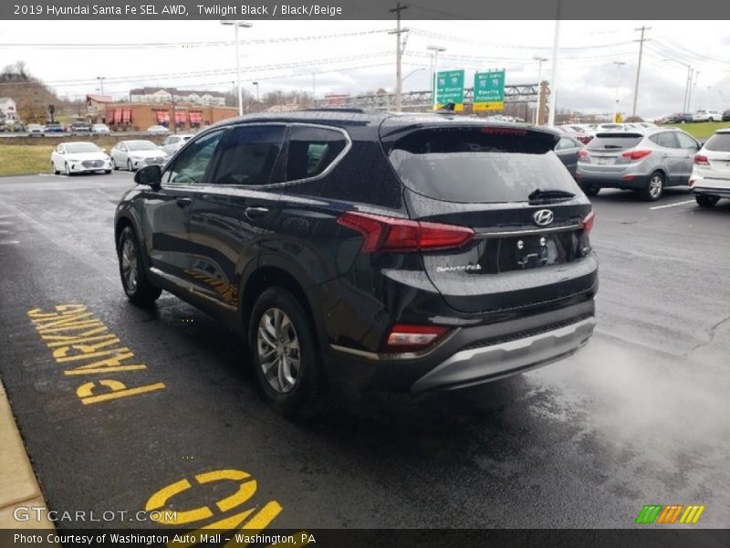 Twilight Black / Black/Beige 2019 Hyundai Santa Fe SEL AWD