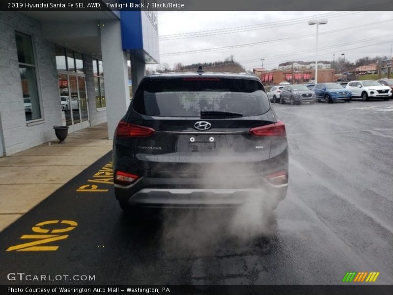 Twilight Black / Black/Beige 2019 Hyundai Santa Fe SEL AWD