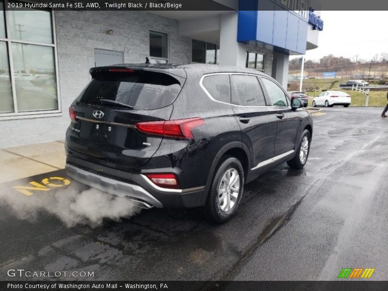 Twilight Black / Black/Beige 2019 Hyundai Santa Fe SEL AWD