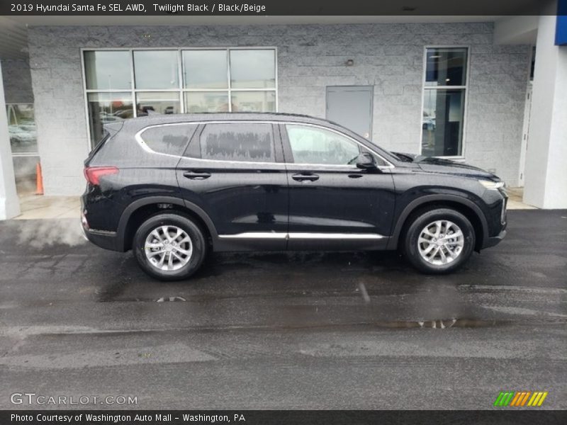 Twilight Black / Black/Beige 2019 Hyundai Santa Fe SEL AWD