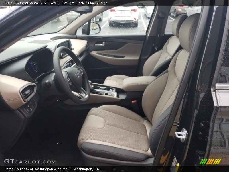 Twilight Black / Black/Beige 2019 Hyundai Santa Fe SEL AWD