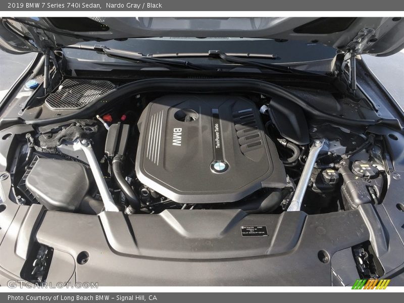 Nardo Gray / Black 2019 BMW 7 Series 740i Sedan