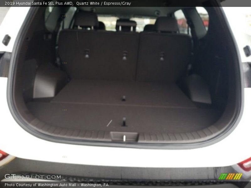 Quartz White / Espresso/Gray 2019 Hyundai Santa Fe SEL Plus AWD