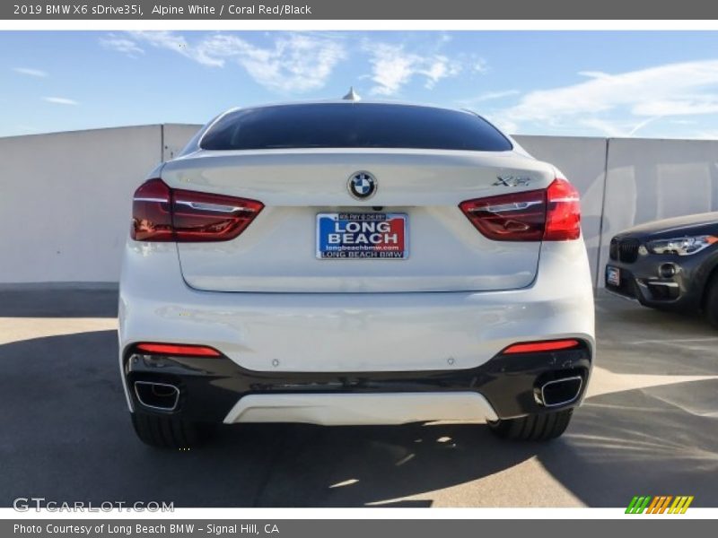 Alpine White / Coral Red/Black 2019 BMW X6 sDrive35i