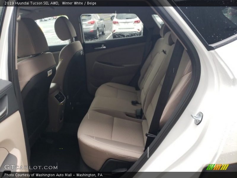 Winter White / Beige 2019 Hyundai Tucson SEL AWD