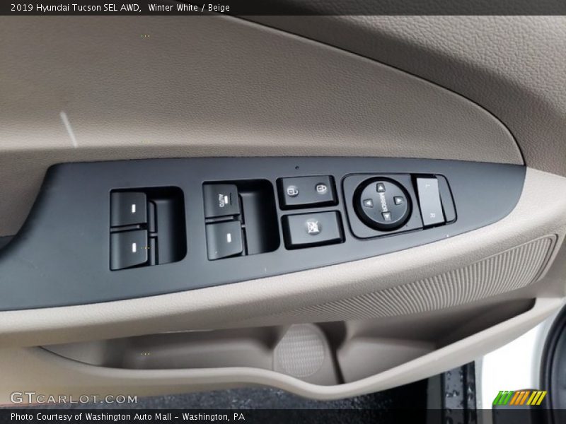 Winter White / Beige 2019 Hyundai Tucson SEL AWD
