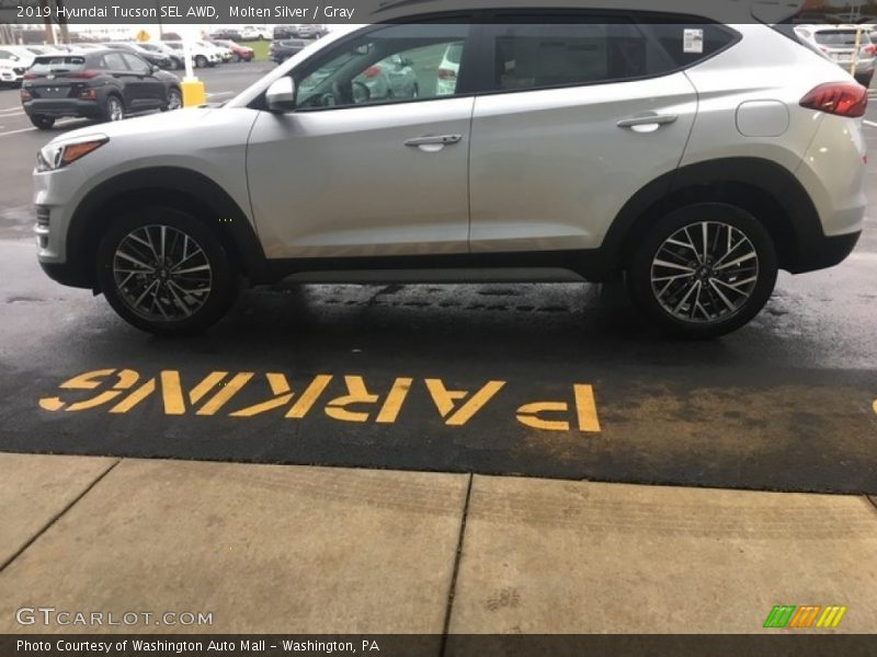 Molten Silver / Gray 2019 Hyundai Tucson SEL AWD