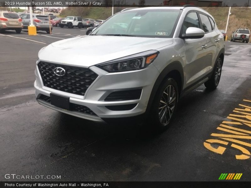 Molten Silver / Gray 2019 Hyundai Tucson SEL AWD