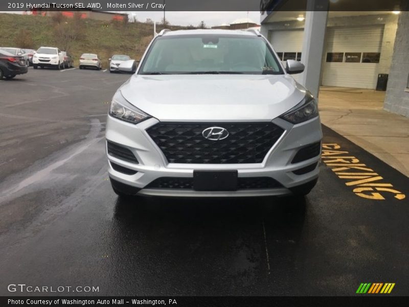 Molten Silver / Gray 2019 Hyundai Tucson SEL AWD