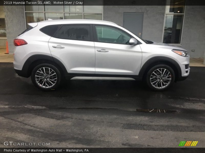 Molten Silver / Gray 2019 Hyundai Tucson SEL AWD