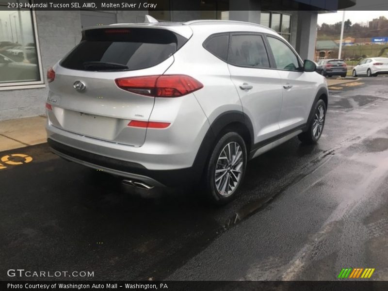 Molten Silver / Gray 2019 Hyundai Tucson SEL AWD