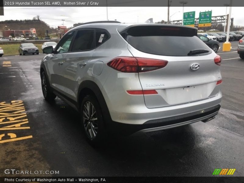 Molten Silver / Gray 2019 Hyundai Tucson SEL AWD