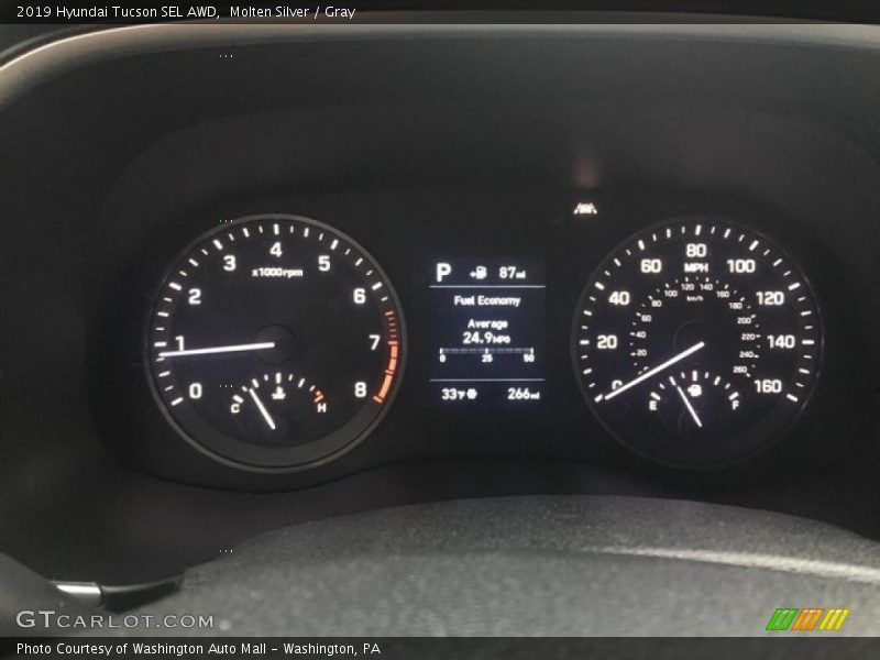 Molten Silver / Gray 2019 Hyundai Tucson SEL AWD
