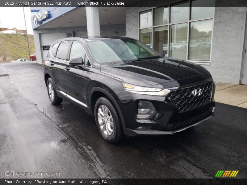 Twilight Black / Black/Beige 2019 Hyundai Santa Fe SEL Plus AWD