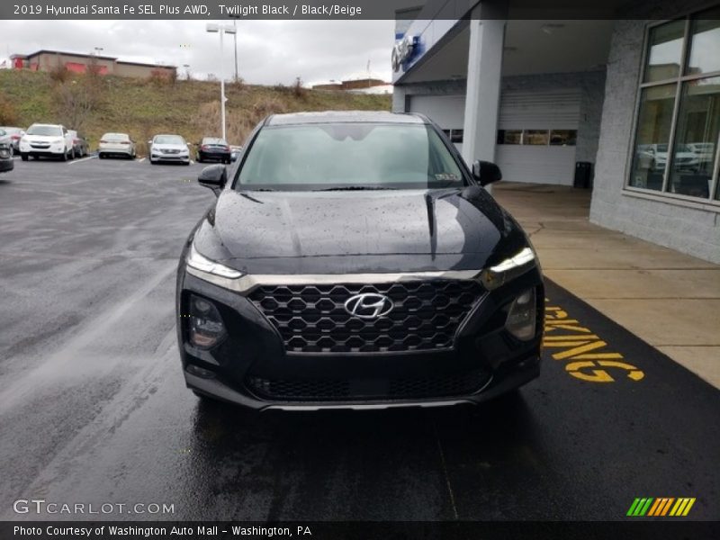 Twilight Black / Black/Beige 2019 Hyundai Santa Fe SEL Plus AWD