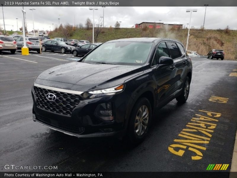 Twilight Black / Black/Beige 2019 Hyundai Santa Fe SEL Plus AWD