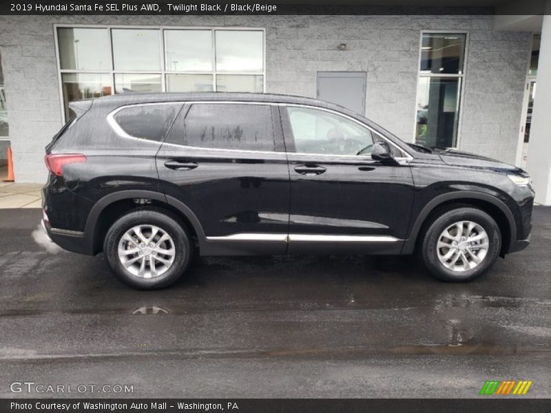 Twilight Black / Black/Beige 2019 Hyundai Santa Fe SEL Plus AWD