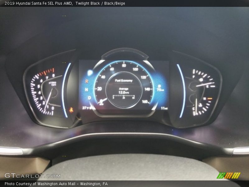 Twilight Black / Black/Beige 2019 Hyundai Santa Fe SEL Plus AWD