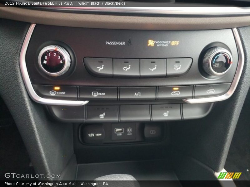 Twilight Black / Black/Beige 2019 Hyundai Santa Fe SEL Plus AWD