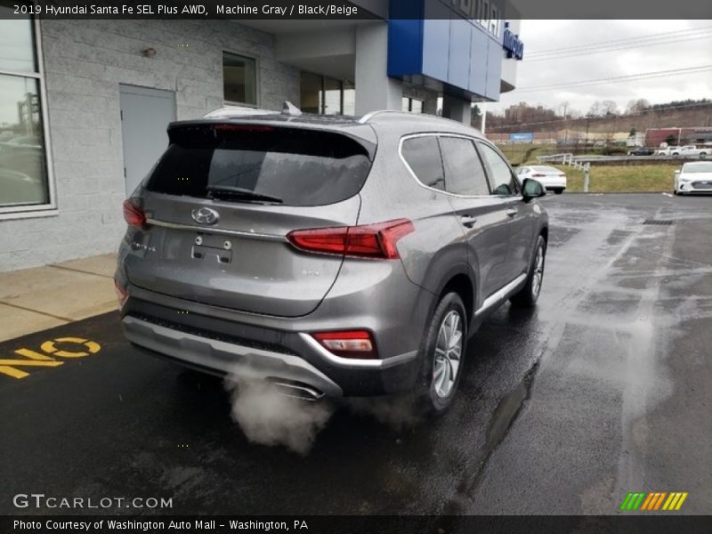 Machine Gray / Black/Beige 2019 Hyundai Santa Fe SEL Plus AWD