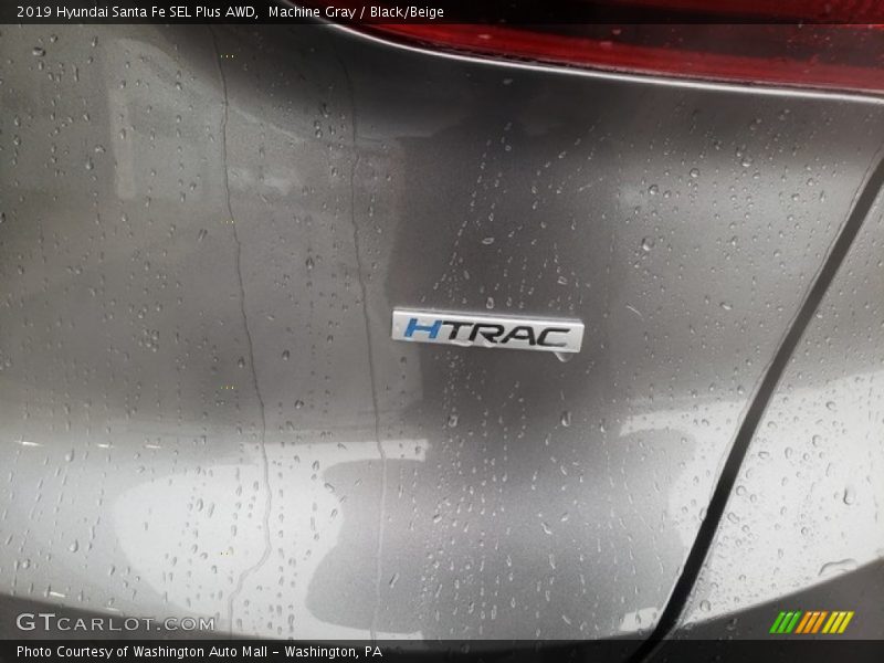 Machine Gray / Black/Beige 2019 Hyundai Santa Fe SEL Plus AWD
