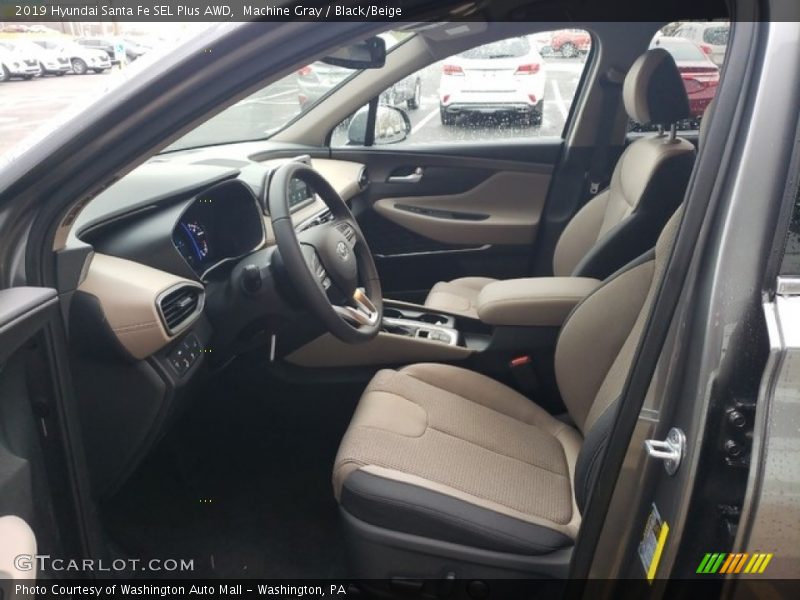 Machine Gray / Black/Beige 2019 Hyundai Santa Fe SEL Plus AWD