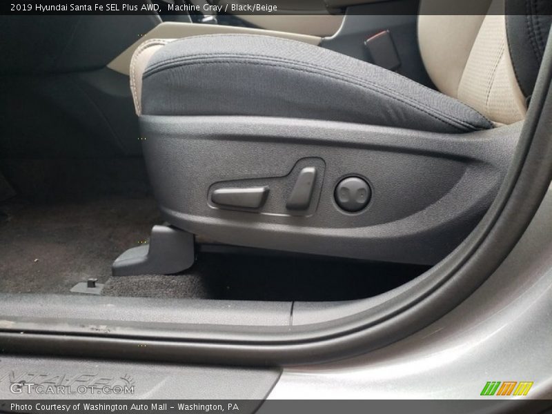 Machine Gray / Black/Beige 2019 Hyundai Santa Fe SEL Plus AWD