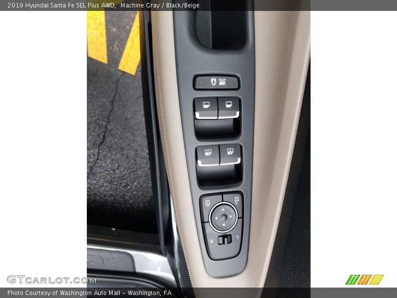 Machine Gray / Black/Beige 2019 Hyundai Santa Fe SEL Plus AWD